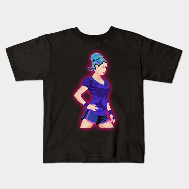 Women Soccer Kids T-Shirt by Womens Art Store